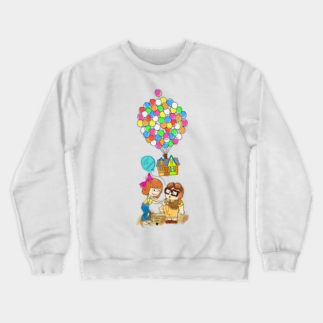 Up una aventura Crewneck Sweatshirt by kakunat